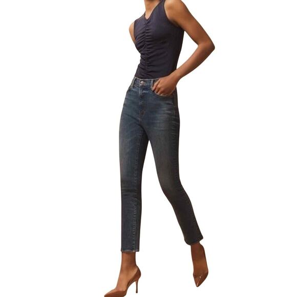 Veronica Beard Ryleigh Ankle High Rise Slim Jeans Vintage Rain Size 29 - Picture 12 of 12